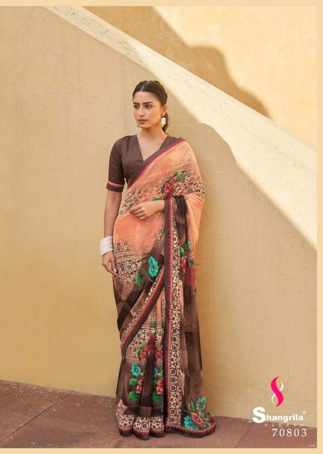 Shangrila Inox 16 Casual Daily Wear Printed Georgette Saree Collection